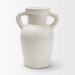 Mercana Trenza White Ceramic Vase w/ Twisted Handles