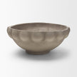 Mercana Konya Earthen Gray-Brown Dotted Paper Mache Centerpiece Bowl