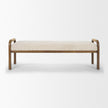 Mercana Freya Upholstered Brown Wood Frame Bench