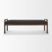 Mercana Freya Upholstered Brown Wood Frame Bench