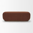 Mercana Siren Burgundy Fabric w/ Brown Ash Wood Oblong Bench