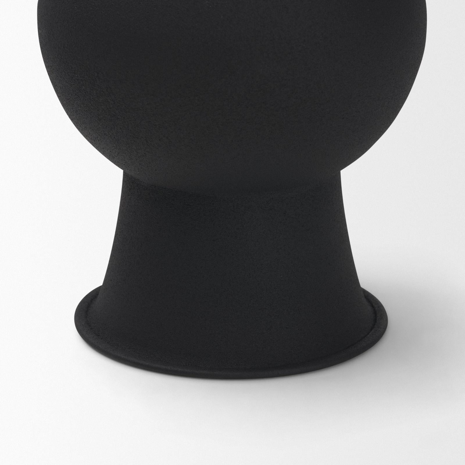 Mercana Veda Black Metal Geometric Vase