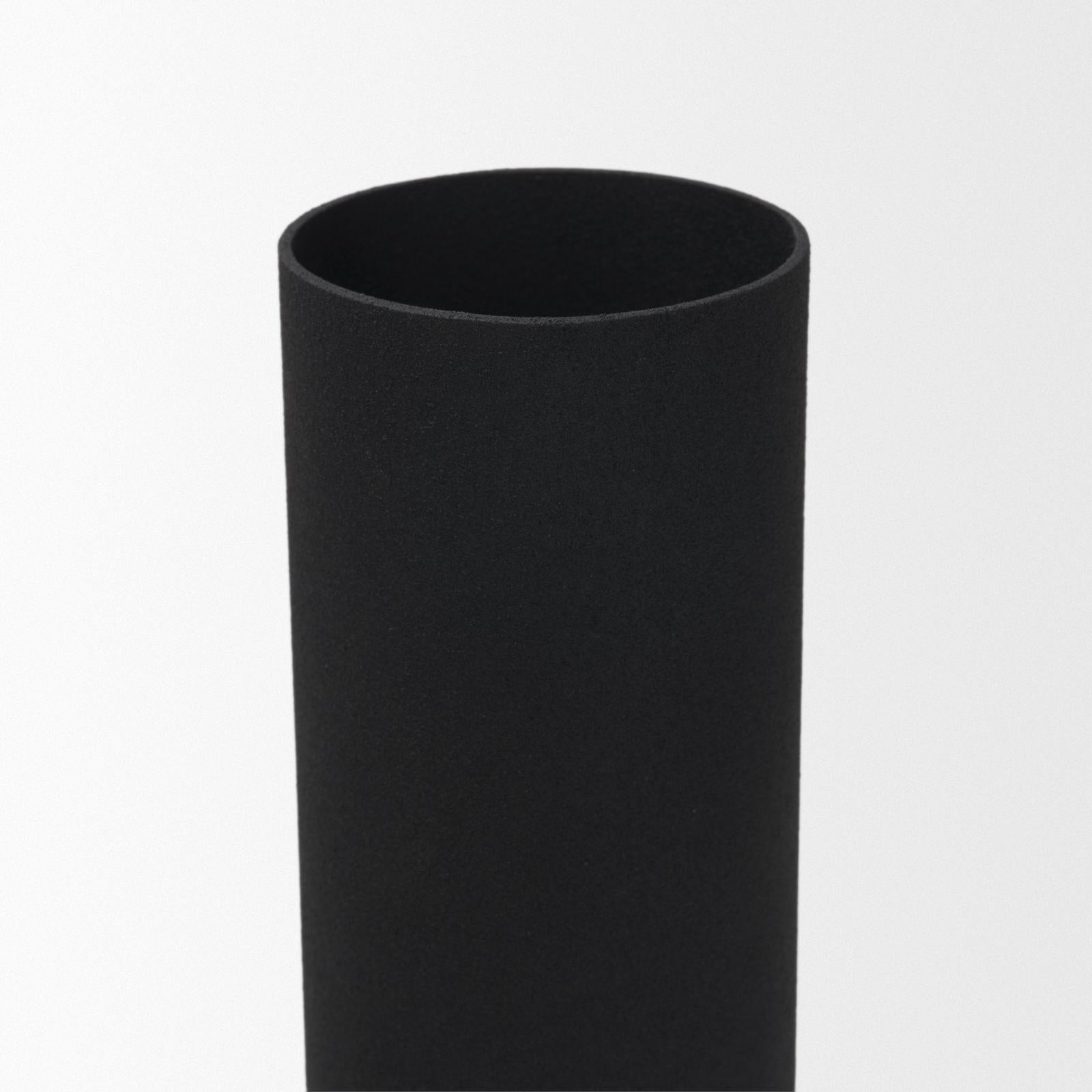 Mercana Veda Black Metal Geometric Vase