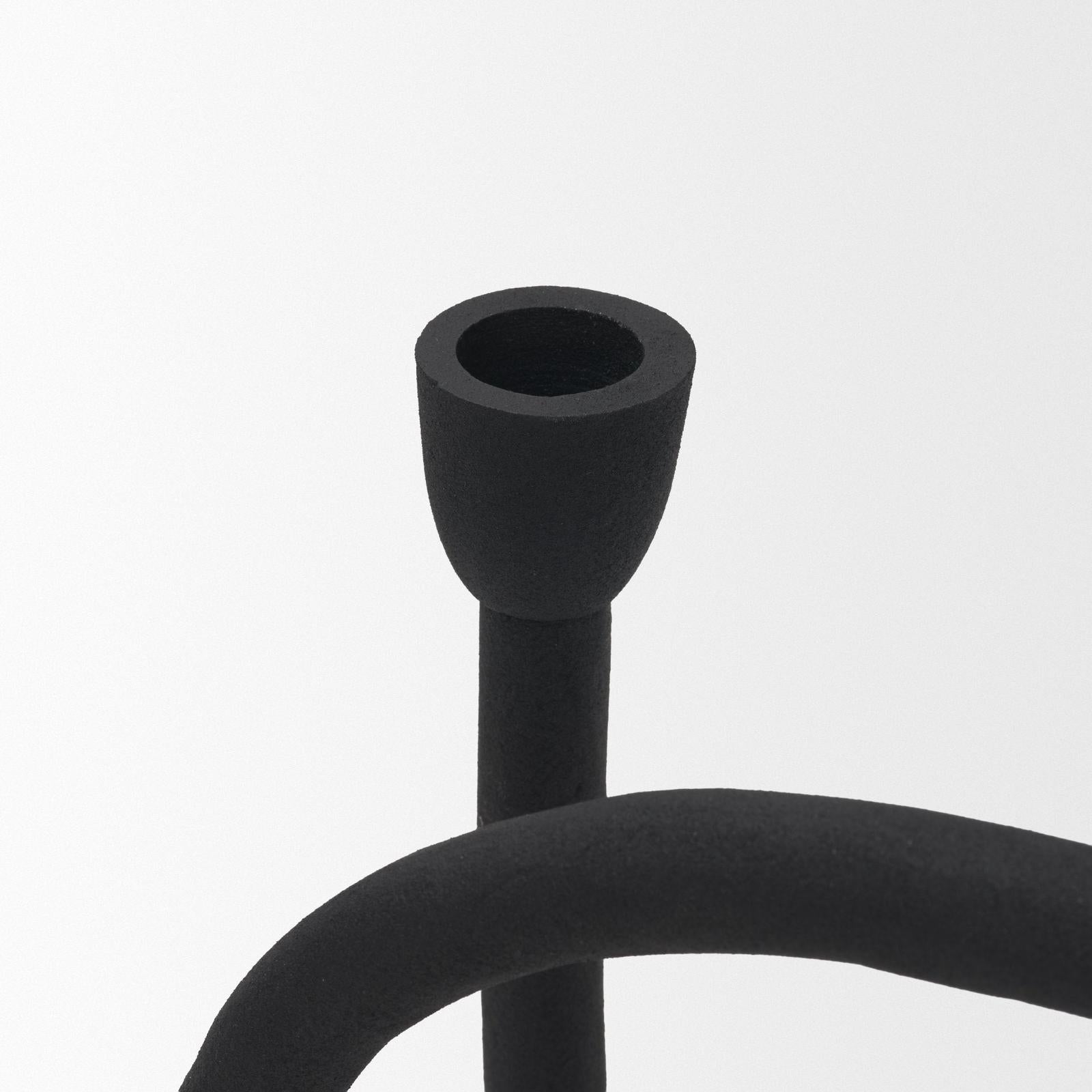 Mercana Serpens Black Metal Candle Holder
