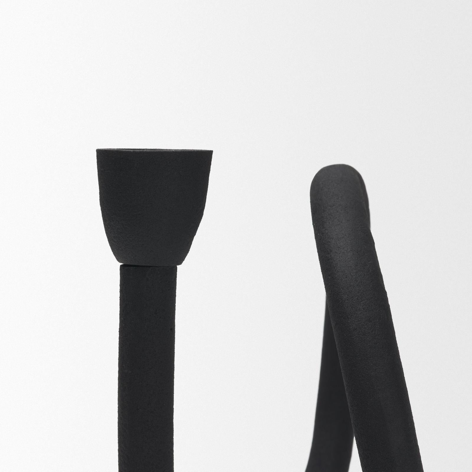 Mercana Serpens Black Metal Candle Holder