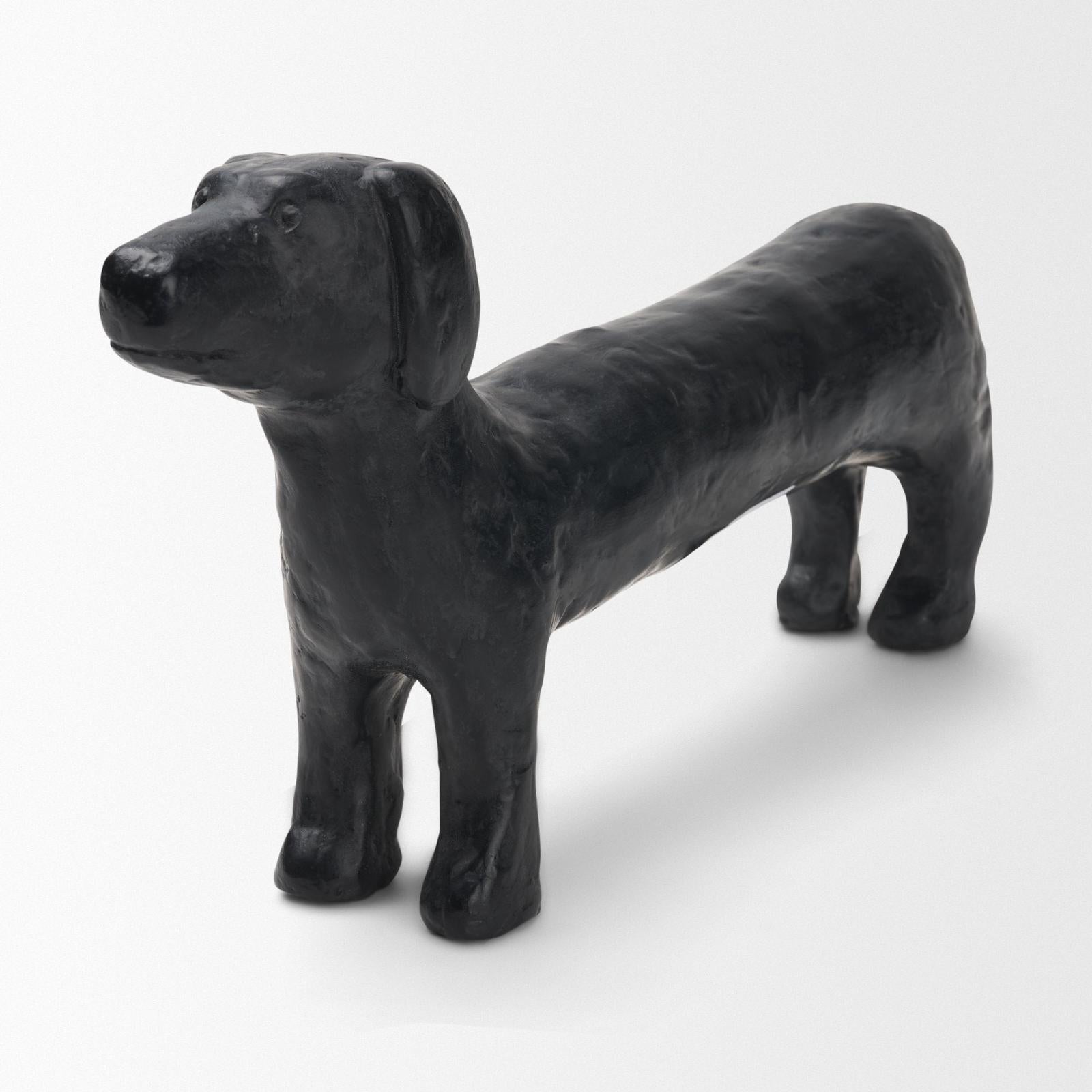 Mercana Dash Long Black Metal Dachshund Dog Object