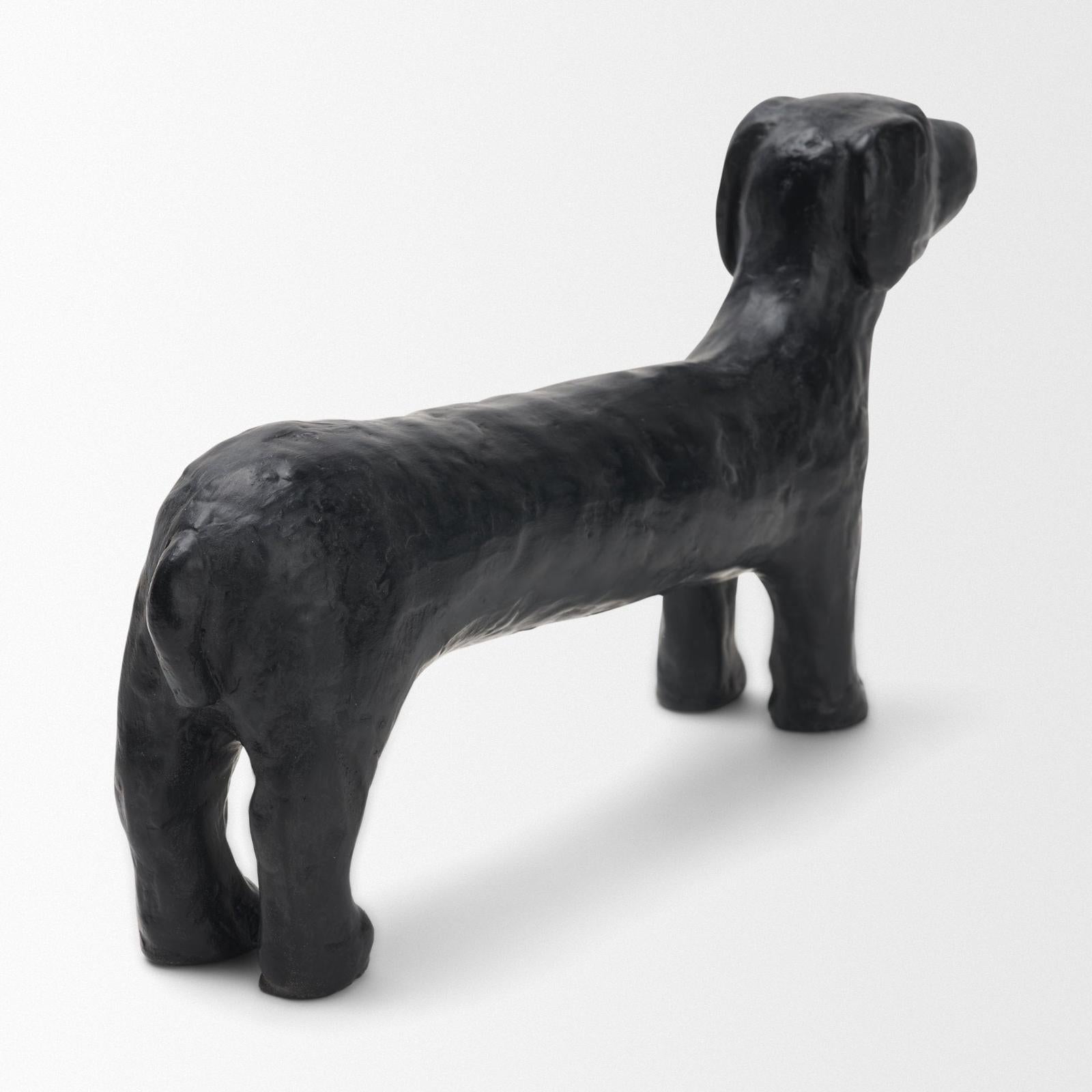 Mercana Dash Long Black Metal Dachshund Dog Object