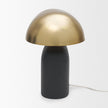 Mercana Liorre Textured Black Metal Base w/ Gold Metal Shade 1-Light Table Lamp