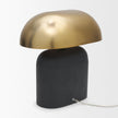 Mercana Liorre Textured Black Metal Base w/ Gold Metal Shade 1-Light Table Lamp