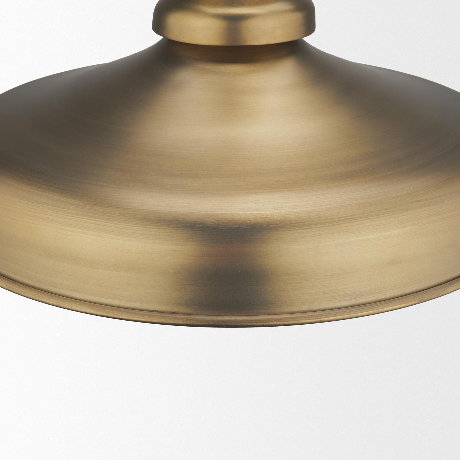 Mercana Keller Antiqued Brass Metal 1-Light Pendant