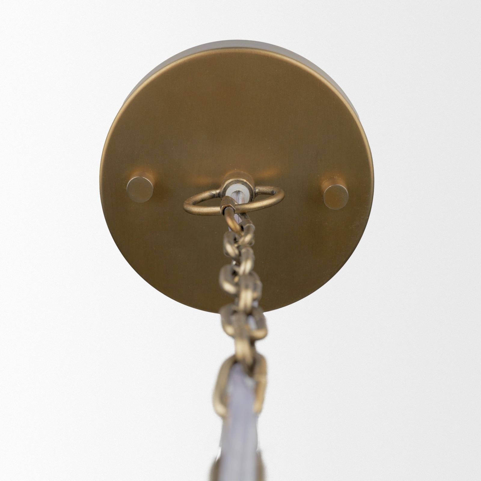 Mercana Keller Antiqued Brass Metal 1-Light Pendant