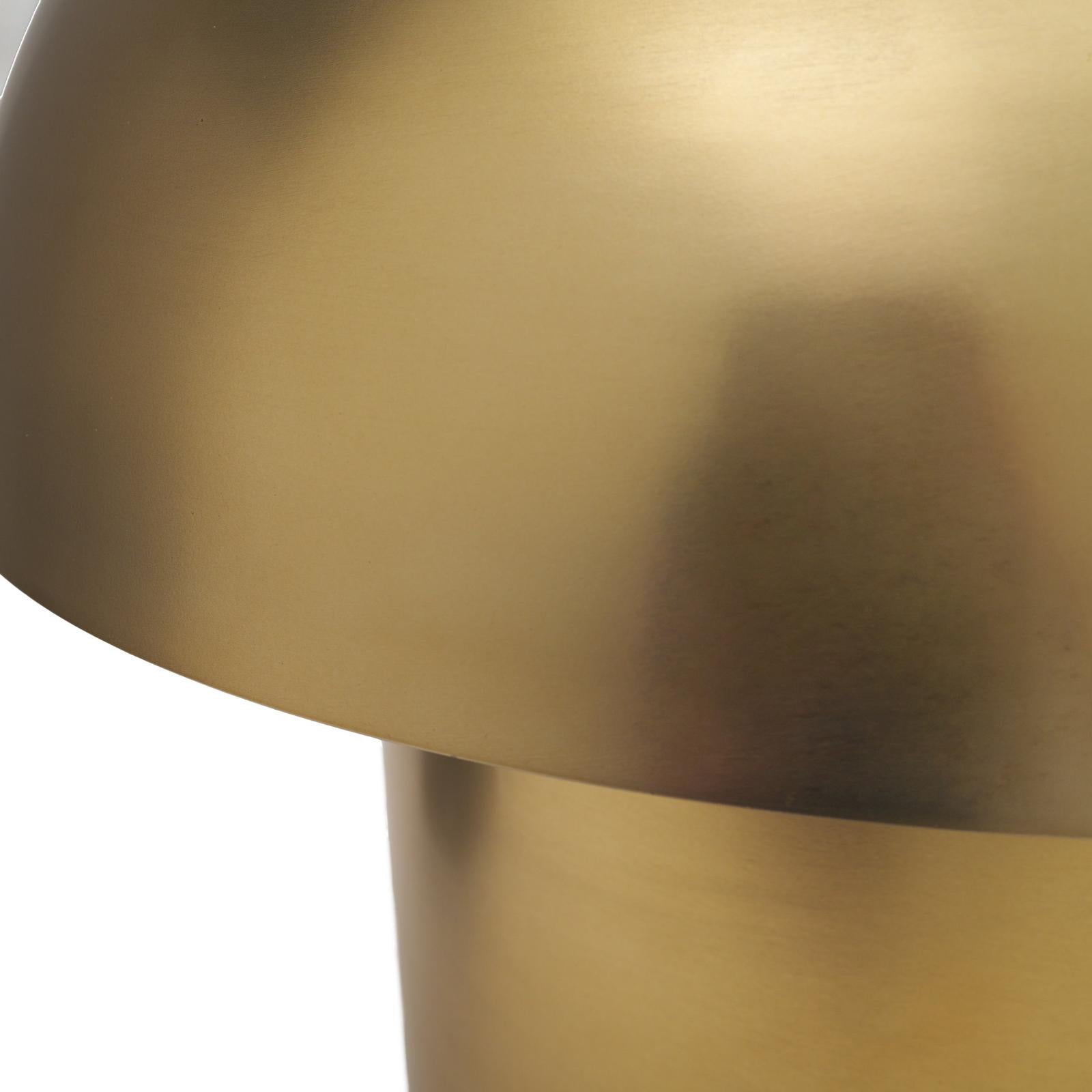 Mercana Orlo Gold Metal Mushroom Table Lamp