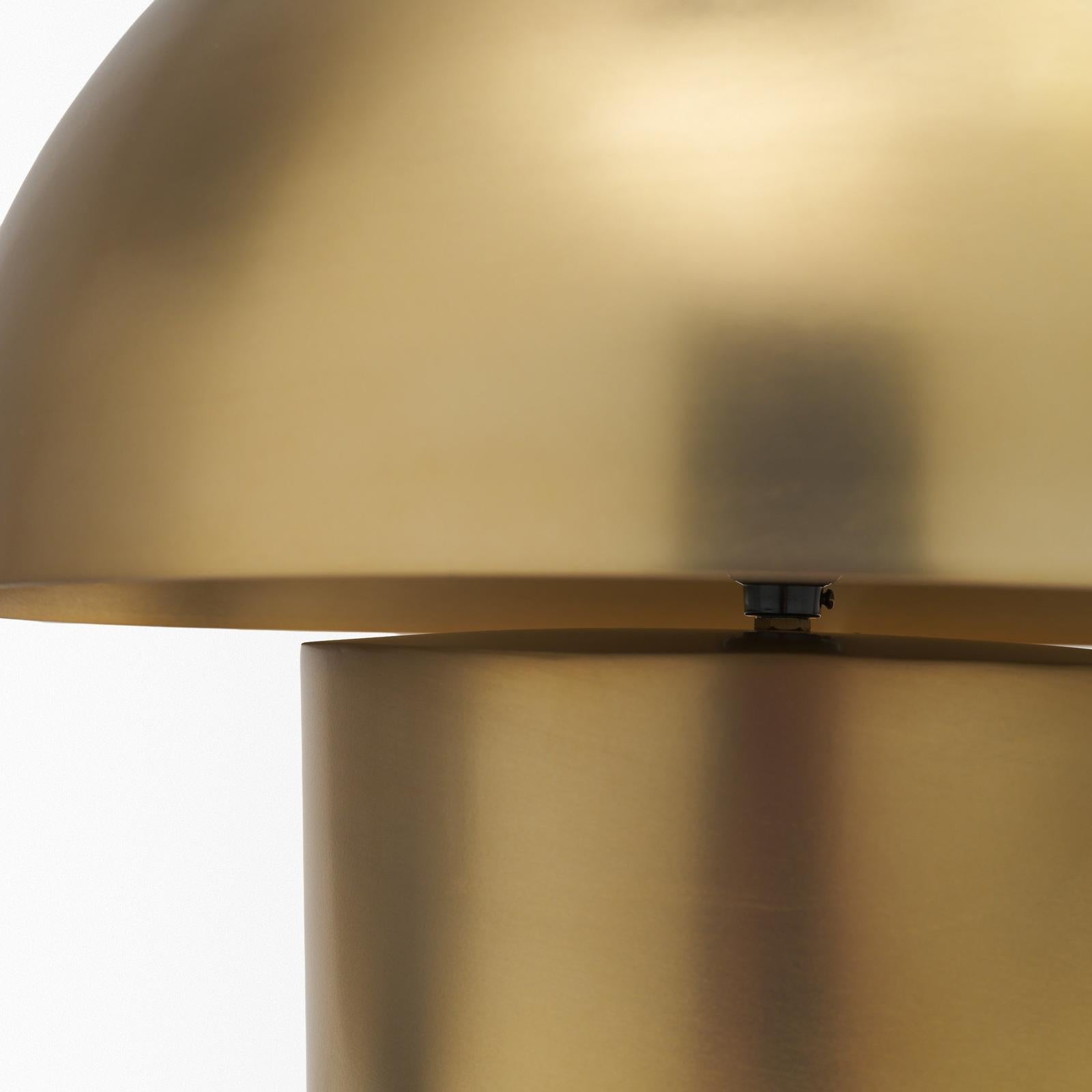 Mercana Orlo Gold Metal Mushroom Table Lamp
