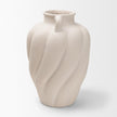 Mercana Syros Twisted Cream Ceramic Urn Vase