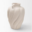 Mercana Syros Twisted Cream Ceramic Urn Vase