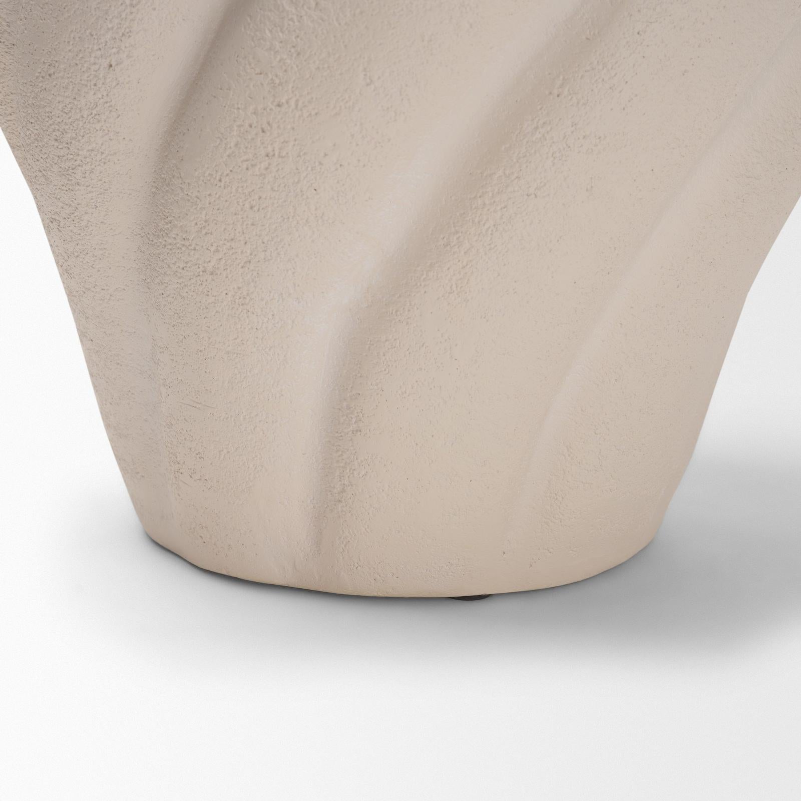 Mercana Syros Twisted Cream Ceramic Urn Vase