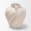 Mercana Syros Twisted Cream Ceramic Urn Vase