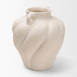 Mercana Syros Twisted Cream Ceramic Urn Vase