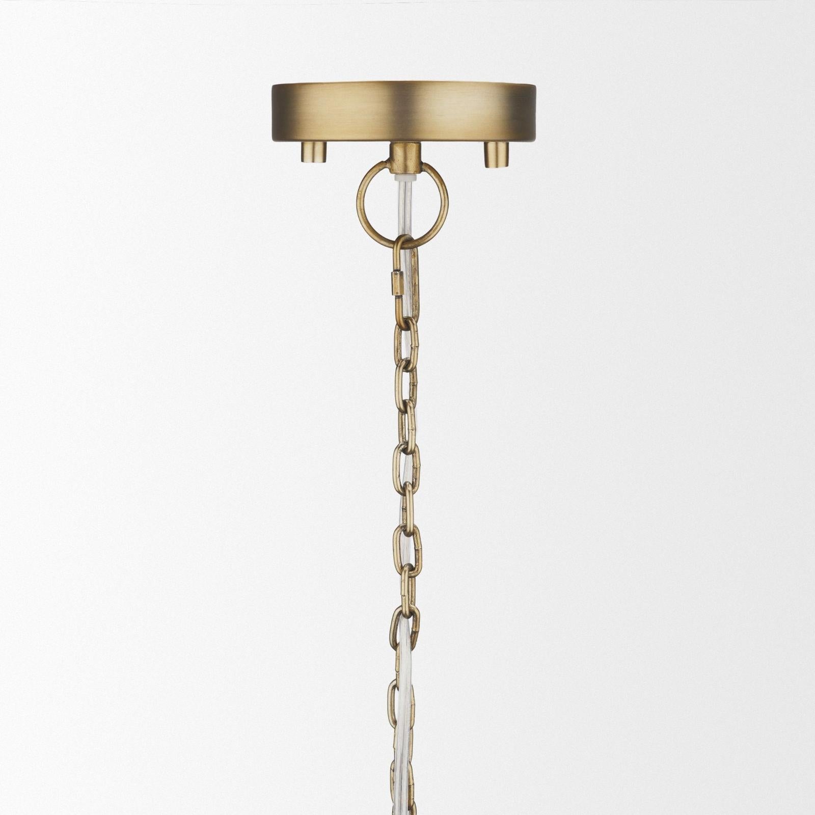 Mercana Keller Antiqued Brass Metal 1-Light Pendant