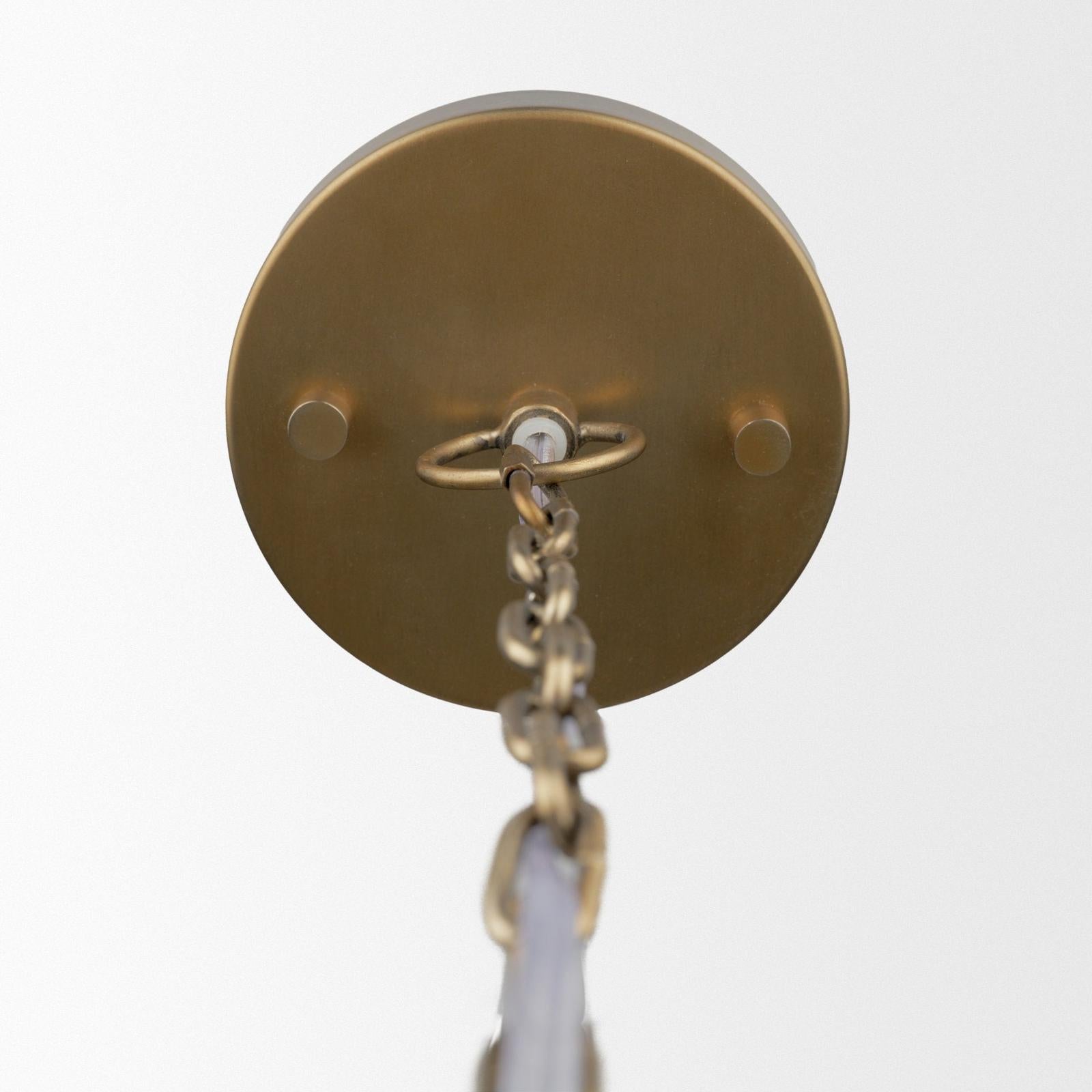 Mercana Keller Antiqued Brass Metal 1-Light Pendant