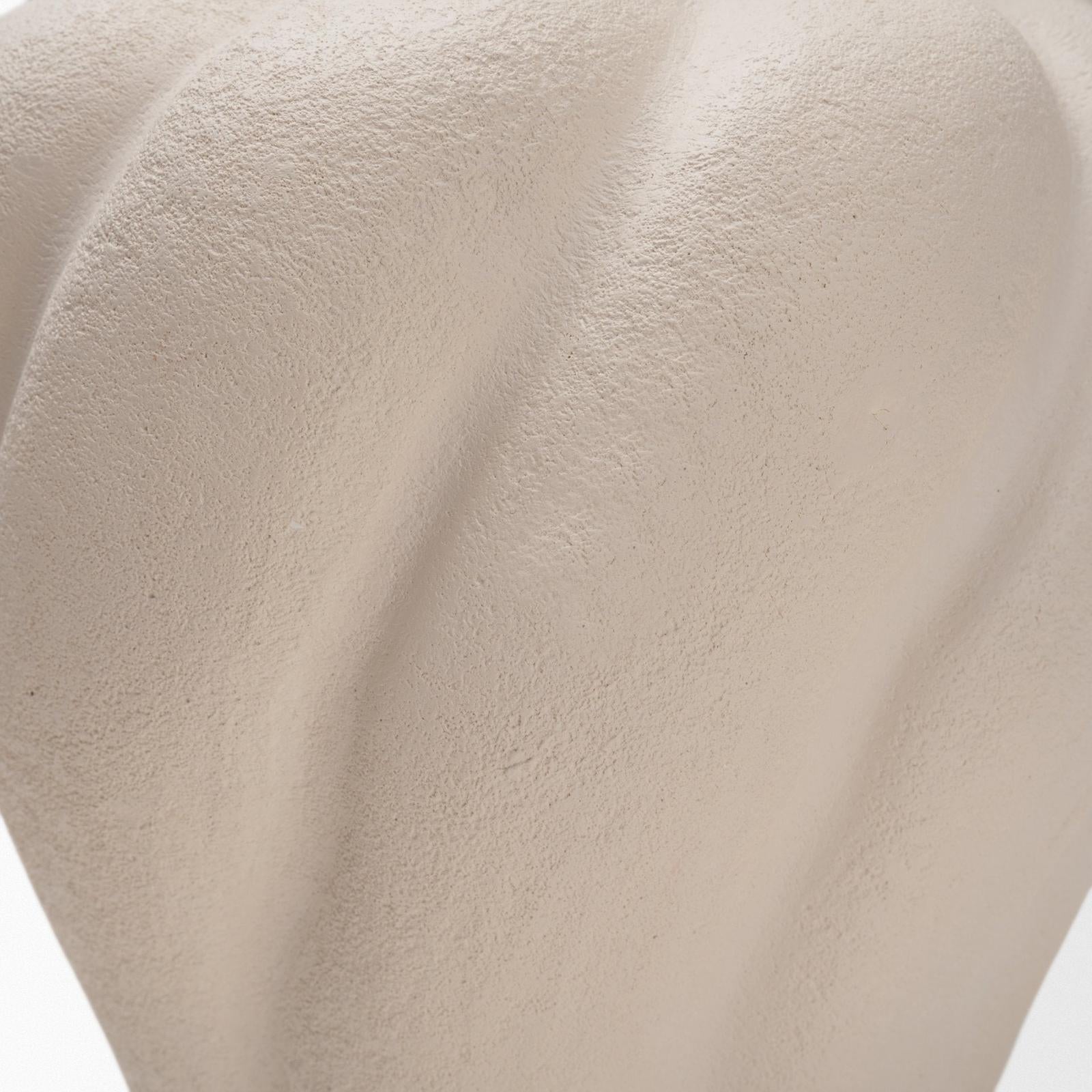 Mercana Syros Twisted Cream Ceramic Urn Vase