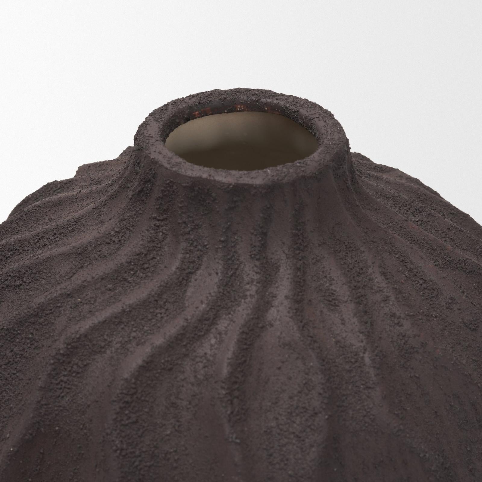 Mercana Tidal Ceramic Rippled Decorative Vase