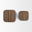 Mercana Benton Wood w/ Brass Handle Decorative Box Set