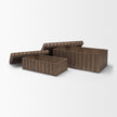Mercana Strata Fluted Walnut Wood Decorative Box Set