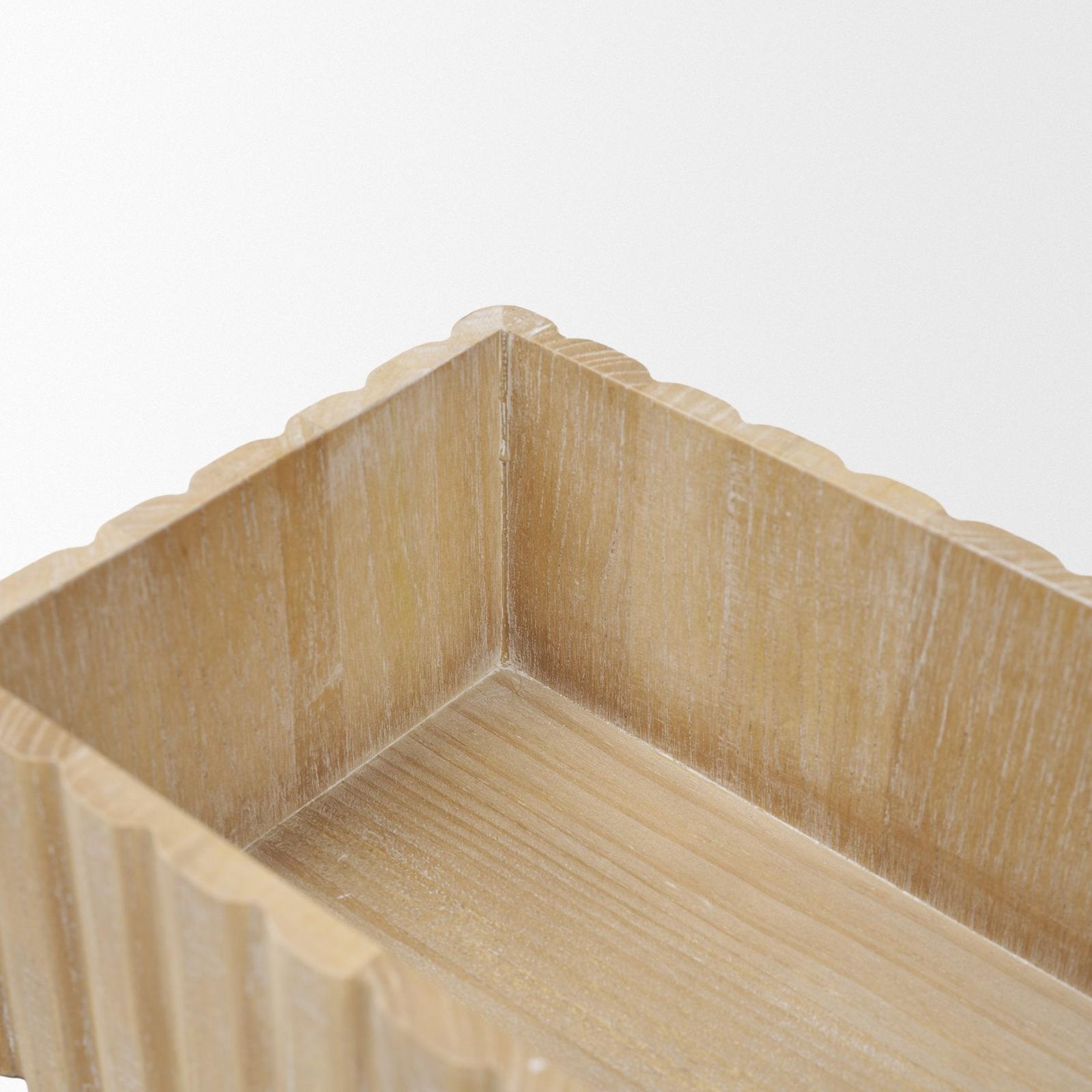 Mercana Strata Fluted Walnut Wood Decorative Box Set