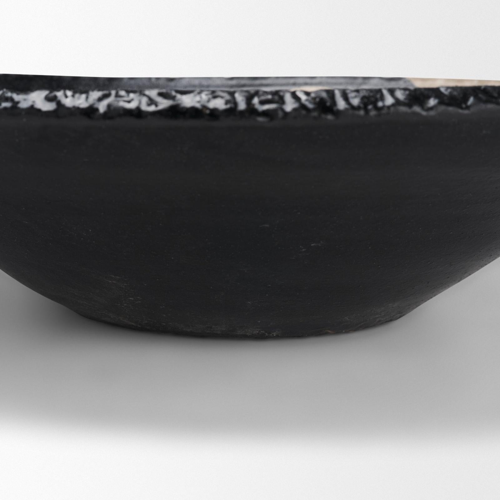 Mercana Bosma Black and Cream Ceramic Decorative Bowl