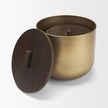 Mercana Voss Brass Metal w/ Dark Brown Lid Canister Set