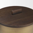 Mercana Voss Brass Metal w/ Dark Brown Lid Canister Set