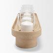 Mercana Plinth Wood w/ Glass Candle Holder