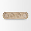 Mercana Plinth Wood w/ Glass Candle Holder