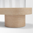 Mercana Plinth Wood w/ Glass Candle Holder