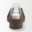 Mercana Plinth Wood w/ Glass Candle Holder