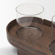 Mercana Plinth Wood w/ Glass Candle Holder