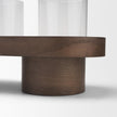 Mercana Plinth Wood w/ Glass Candle Holder