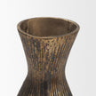 Mercana Patine Metal Fluted Hourglass Decorative Vase