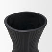 Mercana Patine Metal Fluted Hourglass Decorative Vase