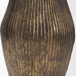 Mercana Patine Wide Metal Fluted Decorative Vase