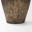 Mercana Patine Wide Metal Fluted Decorative Vase