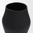 Mercana Patine Wide Metal Fluted Decorative Vase