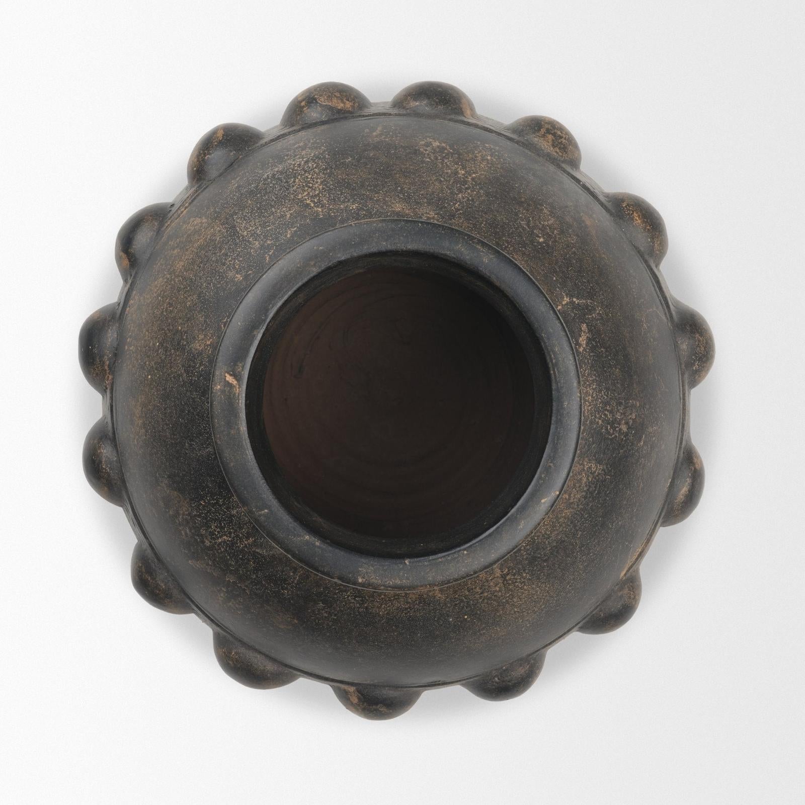 Mercana Douro Earthy Brown Dotted Vase