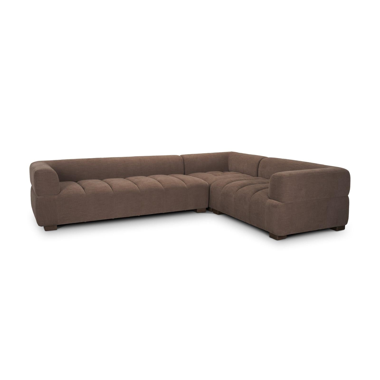 Mercana Warner Channel 3 Piece Sofa Set w/Corner Piece