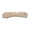 Mercana Warner Quilt 3 Piece Sofa Set w/Corner Piece w/Back Cushions