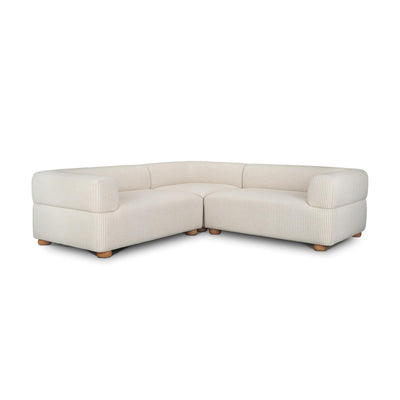 Mercana Warner Stripe 3 Piece Sofa Set w/Corner Piece