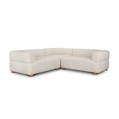 Mercana Warner Stripe 3 Piece Sofa Set w/Corner Piece