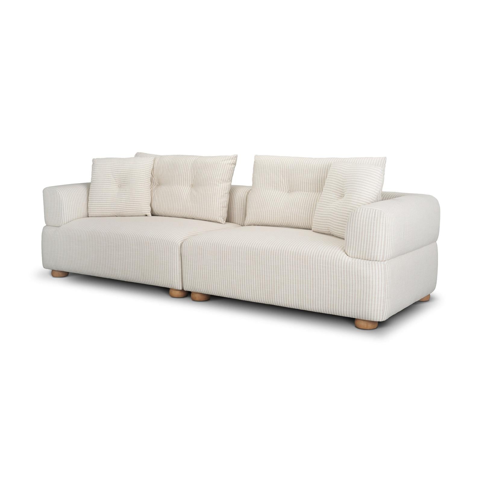 Mercana Warner Stripe 2 Piece Sofa Set