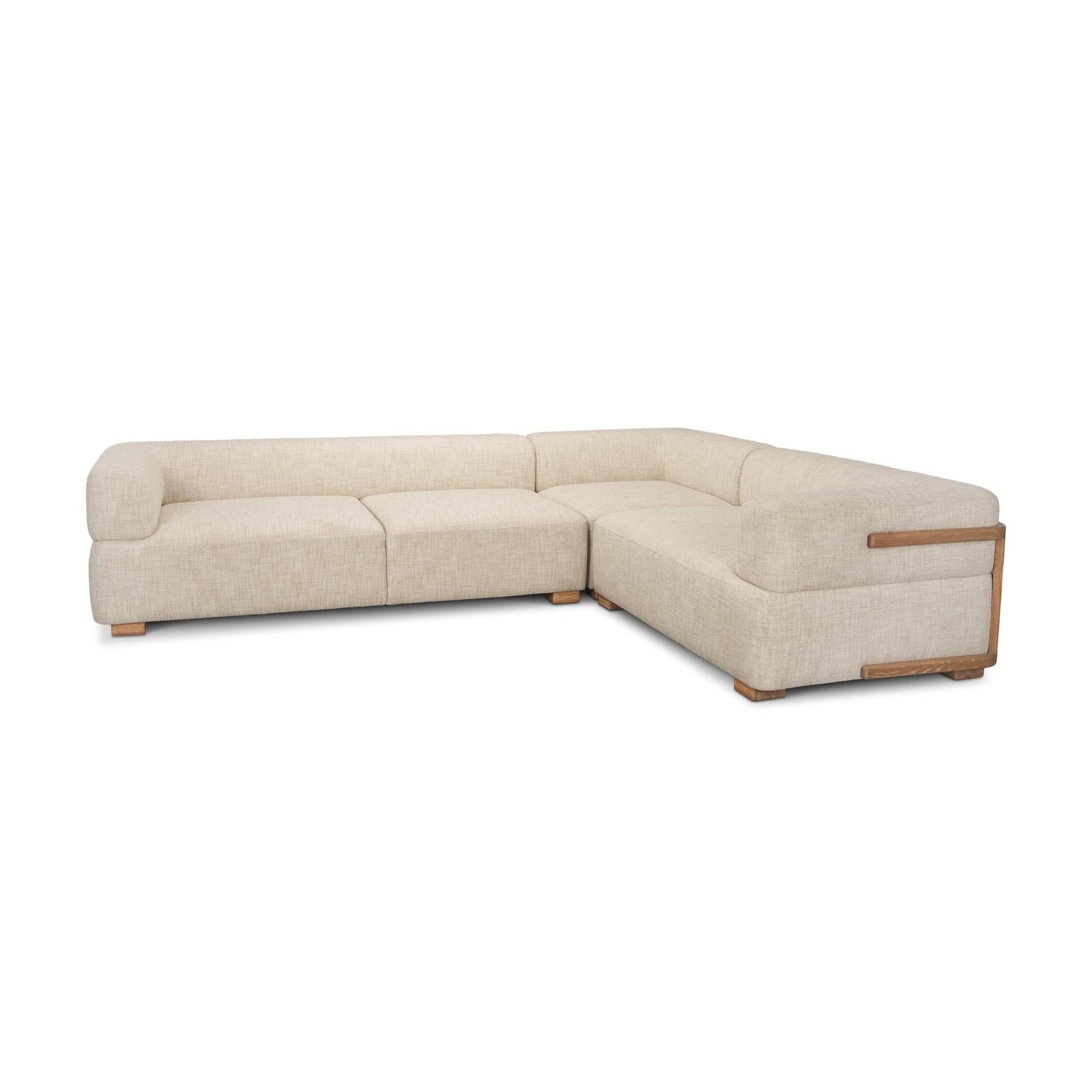 Mercana Warner Frame 3 Piece Sofa Set w/Corner Piece